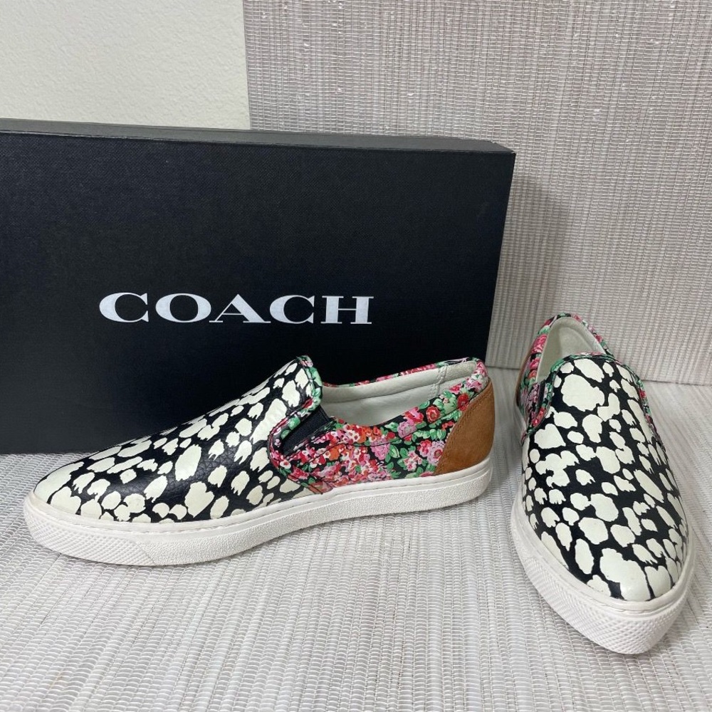 COACH  Floral and Animal Print Skate Sneaker C103